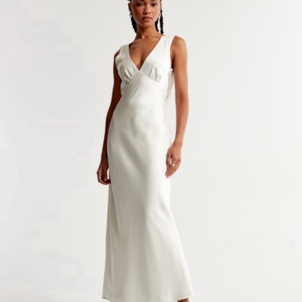 Abercrombie Plunge Cowl Back Maxi Dress